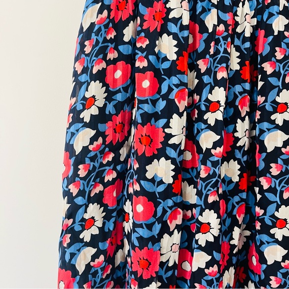 Kate Spade Navy 100% Silk Daisy Floral Midi Dress - Picture 7 of 12